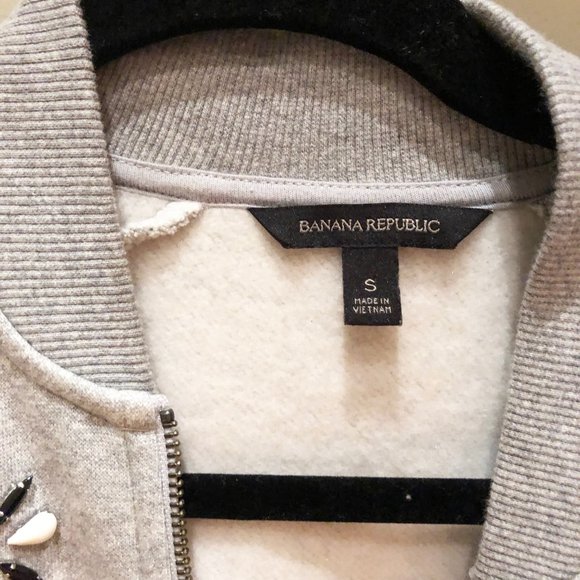 Banana Republic Grey Jewel Bomber - Picture 3 of 3